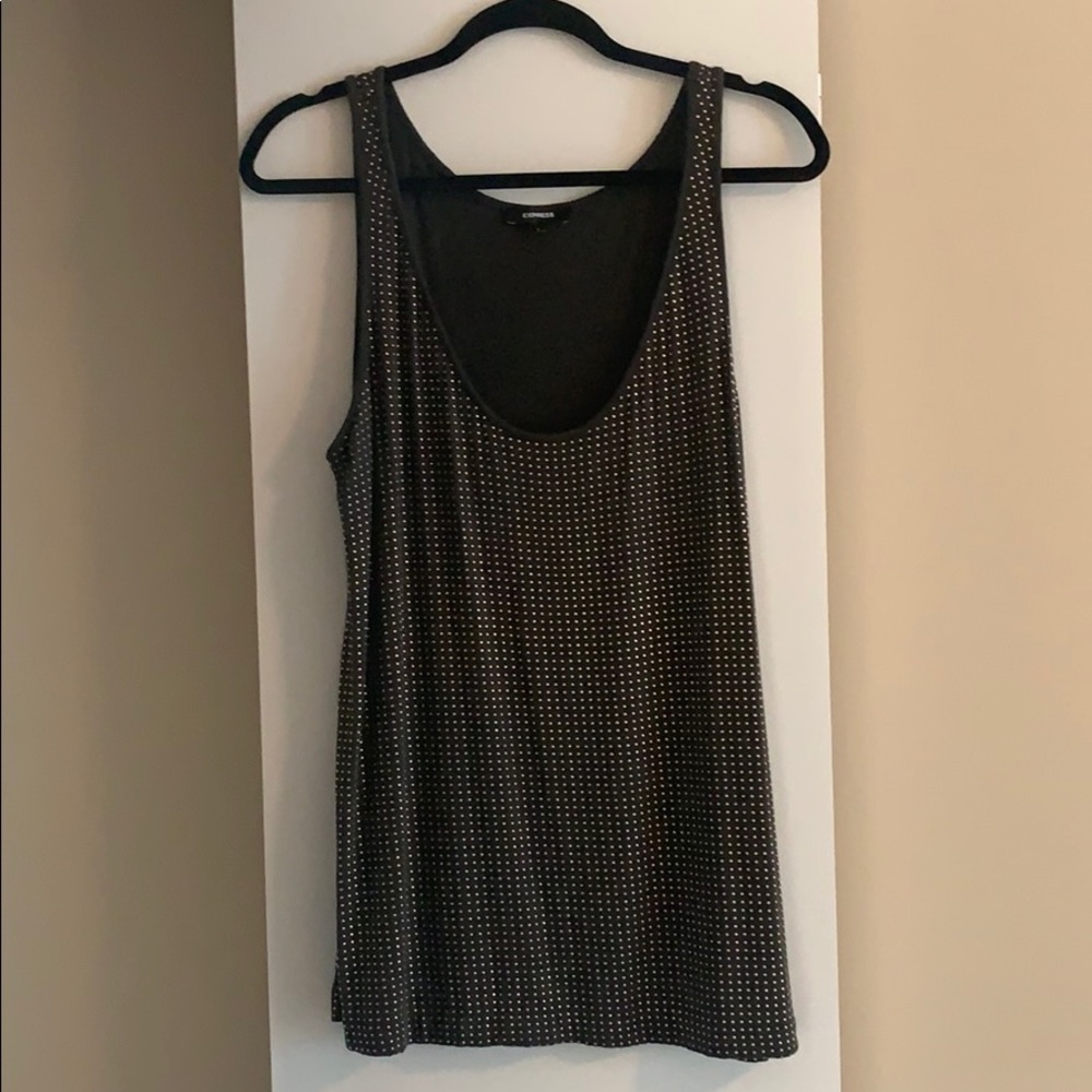 Express Olive Tank with Gold Dots